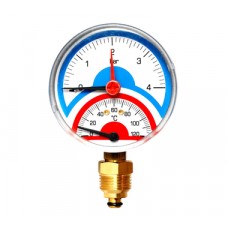 Watts FR 828(TMRA) 4 Термоманометр радиальный 1/2" х 4 бар (80мм)